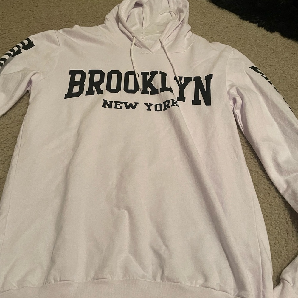 Black and white Brooklyn hoodie